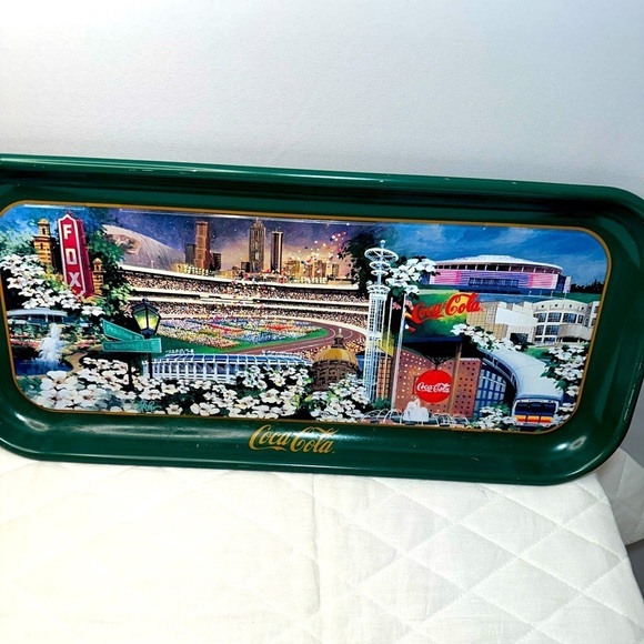 Vintage 1996 Coca Cola Atlanta Our Town Tray Atlanta Georgia USA